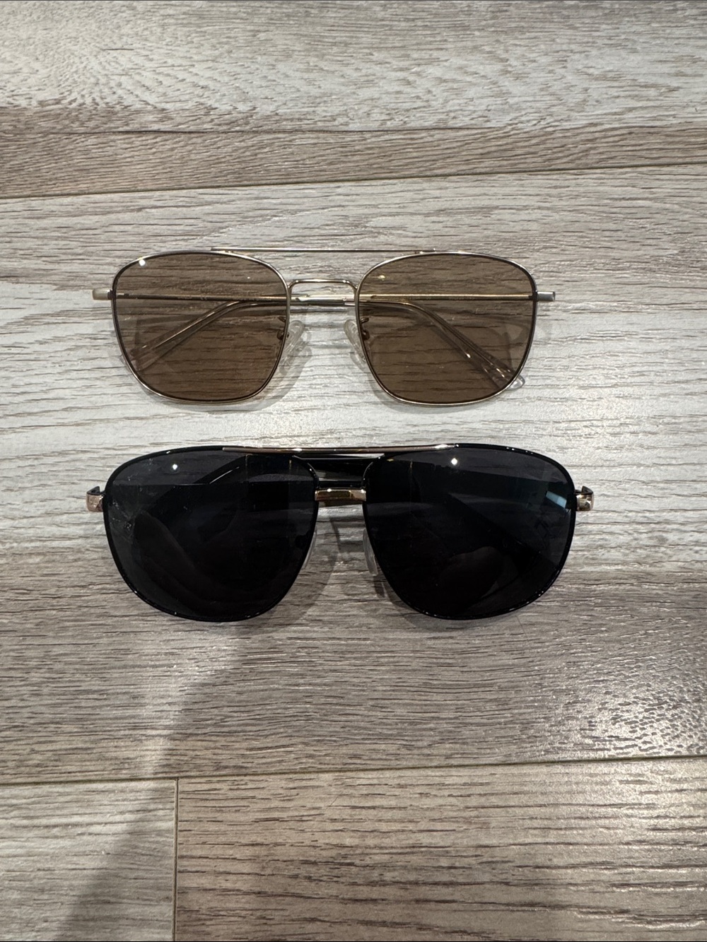 Uniqlo Men's Sunglasses - Brown Lens & Black Lens